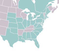 Disonycha pensylvanica range map