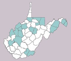 Tabanus sulcifrons range map, West Virginia